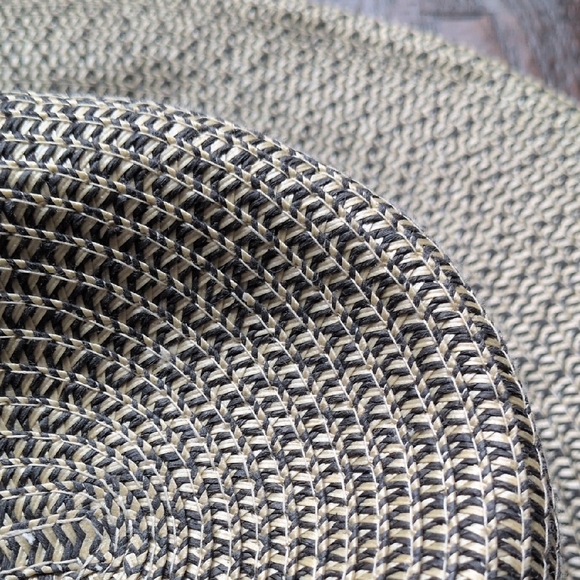 J. CREW I Woven Black and Ivory Marled Wide Brim Packable Sun Hat, X/XL - Picture 9 of 15